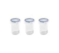 LocknLock Classic Round Food Storage Containers, 350ml, Set of 3 | Airtight, BPA-free storage for drinks, smoothies & on-the-go - stackable, dishwasher, microwave & freezer safe.