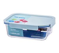 LocknLock Clear Glass Rectangular 2L Mint - Durable, Airtight, Heat-Resistant Food Storage Container