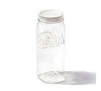 Locknlock Door Pocket Clear Square Plastic Airtight Reusable Food Storage Canister 1.3L