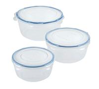 LocknLock Easy Essentials Food Storage lids/Airtight containers/Stackable, BPA Free, 6 Piece, Clear