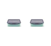LocknLock Eco Food Containers with Lids - Rectangular 1Ltr (20.7 x 13.4 x 7cm), Airtight, Watertight, BPA Free & Dishwasher Safe (Pack of 2)