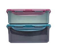 LocknLock Eco Plastic Container Set 2 Pc Dishwasher Safe Storage Jar - 1.4L / 1L