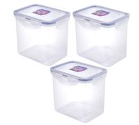 Locknlock Food Storage Container Airtight Leakproof Microwave Safe Transparent Reusable Kitchen Box 850Ml Pack Of 3