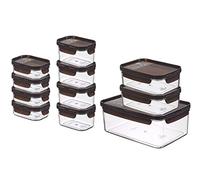 LocknLock Food Storage Container Set, Tritan, Black, 11-teilig