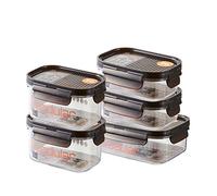 LocknLock Food Storage Container Set, Tritan, Black, 5-teilig