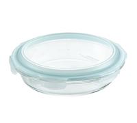 LocknLock LLG881 Purely Better Glass Round Pie Baking Dish/Food Storage Container with Lid, Clear