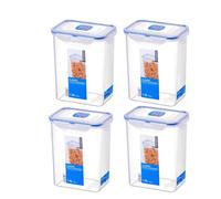 LocknLock Lock & Lock 1.8L Rectangular Storage Containers 4 Piece Set Airtight Leak Proof Bpa Free Microwave & Dishwasher Safe