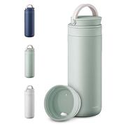 LocknLock Metro Two Way Tumbler Mint 16oz, BPA-Free Double Wall Stainless Steel Vacuum Insulated Tumbler with Leak-Proof Lid and Handle, Thermal Travel Water Bottle