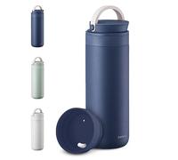 LocknLock Metro Two Way Tumbler Navy 16oz, BPA-Free Double Wall Stainless Steel Vacuum Insulated Tumbler with Leak-Proof Lid and Handle, Thermal Travel Water Bottle