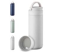 LocknLock Metro Two Way Tumbler White 16oz, BPA-Free Double Wall Stainless Steel Vacuum Insulated Tumbler with Leak-Proof Lid and Handle, Thermal Travel Water Bottle