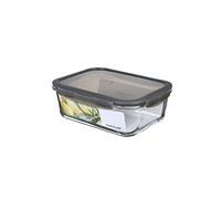 LocknLock Oven Glass Food Storage Container with Lid, 2 Litres, Rectangular, Fridge, Freezer and Dishwasher Safe, Borosilicate Glass up to 400 °C, Oven and Microwave Safe, 251 x 189 x 88 mm