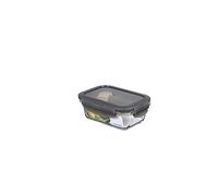 LocknLock Oven Glass Food Storage Container with Lid 380 ml, Rectangular, Fridge, Freezer and Dishwasher Safe, Borosilicate Glass up to 400 °C, Oven and Microwave Safe, 150 x 110 x 57 mm