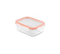 LocknLock Eco Ovenglass Glass Food Storage Containers with Lids 630ml - Airtight, Leakproof Rectangular Glass Food Container with Recycled Plastic Lid, Oven Safe, Dishwasher Safe, 17.5 x 13 x 6.5cm