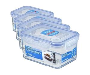 LocknLock Rectangular 470ml (137 x 104 x 70mm) (Pack of 4)