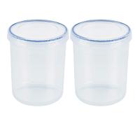 LocknLock Round 900ml Food Storage Containers with Lids - Airtight & Watertight, Microwave & Dishwasher Safe Food Containers with Twist Lids (Pack of