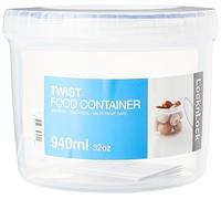 LocknLock Round 940ml Food Storage Containers with Lids - Airtight & Watertight, Microwave & Dishwasher Safe Food Containers with Twist Lids (127 x 104mm)