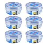 Locknlock Round Food Storage Container Airtight Leak Proof Bpa Free Transparent Kitchen Box 100Ml Pack Of 6