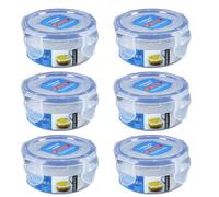 Locknlock Round Food Storage Container Airtight Leak Proof Bpa Free Transparent Kitchen Box 100Ml Pack Of 6