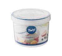 Locknlock Round Food Storage Container Twist Lock Airtight Leak Proof Bpa Free Microwave Dishwasher Safe Transparent 640Ml