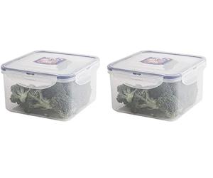 LocknLock Square 1.2ltr (155 x 155 x 87mm) (Pack of 2)
