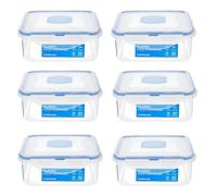 LocknLock Square Food Storage Box 870ml 6Pack