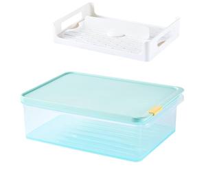 LocknLock Storage Jars with Lid, Airtight, Fridge Organiser, Stackable, Fridge Boxes, Freezer Containers, BPA-Free Food Storage Containers for Food Storage (3.5 L + Divider)