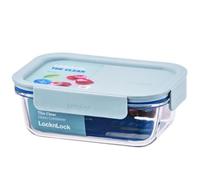 LocknLock The Clear 630ml Airtight Food Storage Glass Container & Lid, BPA Free, Airtight & Leakproof, Oven/Microwave/Freezer/Dishwasher Safe, Perfect For Re-Heating & Meal Prep - Rectangle