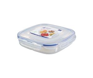 LocknLock To Go Snack Box with Compartments, 1.35 L, Snack Plate with 4 Compartments for Fruit and Vegetables, Leak-Proof Lunch Box, Dishwasher and Microwave Safe, BPA-Free Snack Container