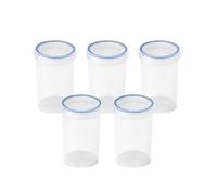 LocknLock Twist Round Food Storage Containers, 330ml, Set of 5 | Airtight, BPA-free storage for spices, herbs and dry goods - stackable, dishwasher, microwave & freezer safe.