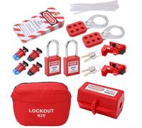 Lockout Kit for Industrial Safety with Comprehensive Tools for Equipment Shutdown and Security