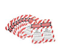Lockout Tag 10 Pack Danger Do Not Operate Safety Warning Tag Front and Back Label for Industrial Workplace Equipment PVC Lockout Tagout