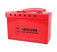 Lockout Tagout Box Kit, Lockout Tagout Lock Box, Portable Safety Group Padlock Box with 12 Loto Lock Holes, Lock Out Tag Out Station (1pcs Loto Box Only)