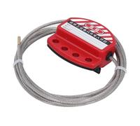 Lockout Tagout Cable Lock, 4mm Stainless Steel Adjustable Cable Lockout, Adjustable Steel Safety Cable Padlock, Lockout Tagout Steel Cable Lock, Loto Cable for Lock Out Tag Out