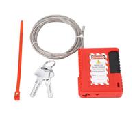 Lockout Tagout Cable Lock Industrial Equipment Maintenance Adjustable Cable Padlock with 1 Meter Long 4mm Diameter Stainless Steel Wire for Industrial,Power and Mining