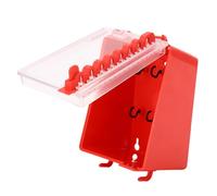 Lockout Tagout Group Lock Box, 8 Holes Wall Mount Group Lockbox with Clear Front Safety Lockout Box for Factory Construction Sites