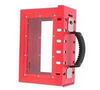 Lockout Tagout Group Lock Box with Clear Acrylic Window, Portable 12 Lock Safety Padlock Box
