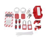Lockout Tagout Kit, Electrical Circuit Breaker Lockout Tagout Safty Padlock Loto Tag Hasps Set Electrical Lock Out Tag Out Kit for Industrial Flammable Explosive Places