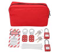 Lockout Tagout Kit Electrical Loto Kit with Safety Padlocks Hasps Loto Tags Keys Bag for Lock Marked Products Resistant to Corrosion High Temperatures Safety Equipment, Loto Tags, Loto Locks Set