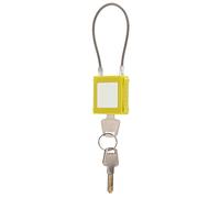 Lockout Tagout Lock, 85mm Shackle Steel Cable Locks with 2 Key for Equipment Maintenance for Electrical Lockout Tag Out Kits (Yellow)