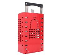 Lockout Tagout Lock Box Stainless Steel Nylon Handle Portable Energy Isolation Security Group Box 14 Padlocks Capacity Durable proof OSHA Compliant for Industrial Safety Equipment