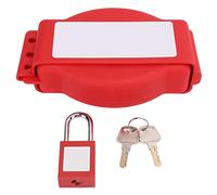Lockout tagout Lock kit - Adjustable Gate Valve Lockout Device with 38mm Padlock - Propane Tank Lock Secure Water Spigot Lock - High Temperature Resistant - Red