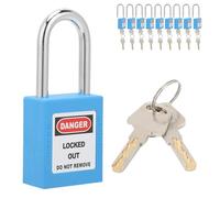 Lockout Tagout Locks, 10 PCS Loto Locks Safety Padlocks Keyed Differently Loto Padlocks for Lock Out Tag Out Kits Station(Blue)