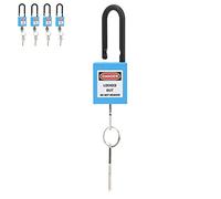 Lockout Tagout Locks Set, Lockout Tagout Safety Padlock Lockout Tagout Kit with Key Nylon for Factories Construction Sites Hospitals (Blue)