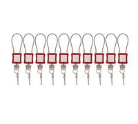 Lockout Tagout Stainless Steel Cable Lock with Key Padlock for Equipment Maintenance