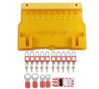 Lockout Tagout Station, Loto Kits, Includes 10 Padlock 20 Key 10 Tag 4 Buckle Lockout Station with Cover, Lock Out Tag Out Kit Board for Industrial, Electric Power