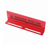 Lockout Tagout Station, Red Steel Wall Mounted, Alarm Reminder Padlock Station - High Security, Durable Steel Construction, Space Saving for Industrial and Management Use