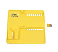 Lockout Tagout Station,Wall-Mounted Engineering Plastic PP Lockout Board with 16 Padlock Positions,2 Hitch Lock Positions and 1 Hang Tag Position for Safety Management in Automotive,Industry