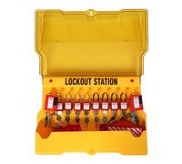 Lockout Tagout Station with Loto Devices, Lock Out Tag Out Kit Wall Board, 8 Padlocks, 20 Tags 3 Hasps 6 Circuit Breaker Locks, Electrical Lockouts Kit
