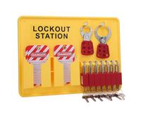 Lockout Tagout Station, Without Loto Devices, Deformation Proof Wall Mounted Lock Out Tag Out Kit Board, Loto Station for 7 Safety Padlocks
