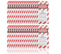 Lockout Tagout Tags 30PCS Do Not Operate Rewritable PVC Safety Padlock Tag Reusable Lock Out Padlock Labels, Equipment Repair for Electricians